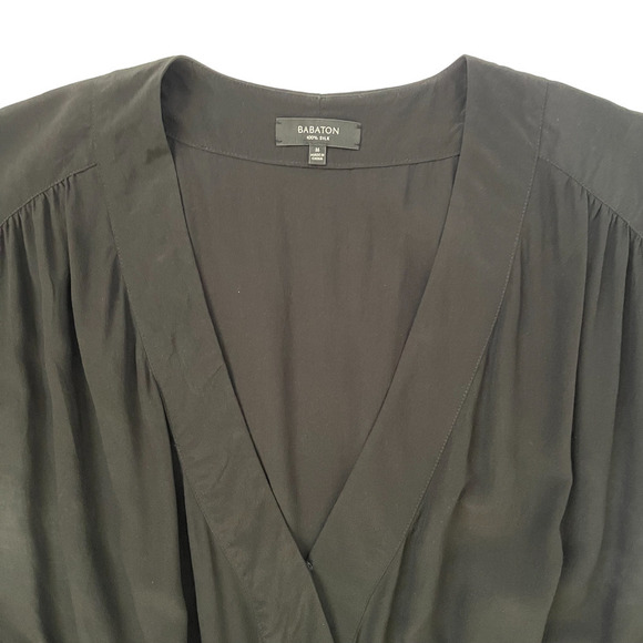 Babaton Corbett Romper - Silk Jumpsuit - Black - Size M - Picture 5 of 7